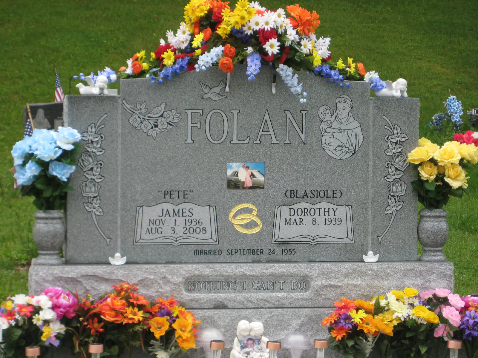 A restored granite monument cared for by American Monument & Granite Co.