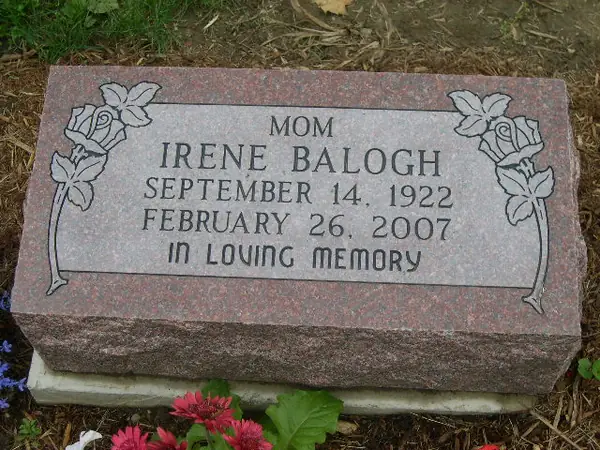 A granite memorial marker crafted by American Monument & Granite Co.