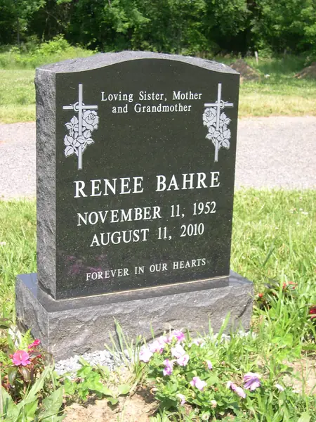 An upright granite monument crafted by American Monument & Granite Co.